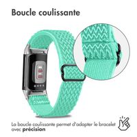 imoshion Bracelet élastique en nylon le Fitbit Charge 5 / Charge 6 - Menthe verte