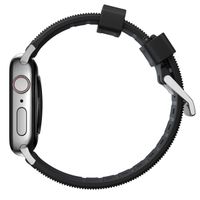 Nomad Bracelet robuste FKM Apple Watch Series 1 t/m 11 / SE / Ultra (44/45/46/49 mm) - Argent / Noir
