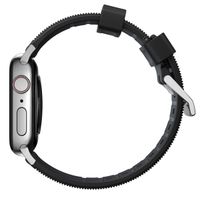 Nomad Bracelet robuste FKM Apple Watch Series 1 á 10 / SE / Ultra (2) (44/45/46/49 mm) - Argent/Noir