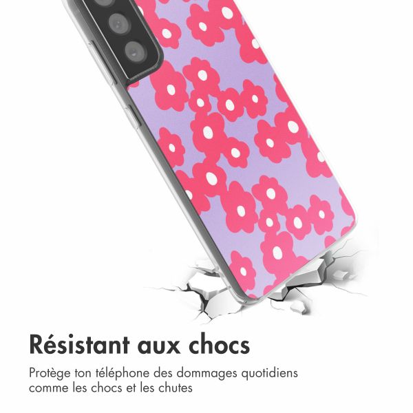 imoshion Coque design pour Samsung Galaxy S21 FE - Dusty Rose Blossoms