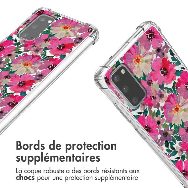 imoshion Coque Design avec cordon Samsung Galaxy S20 - Flower Water