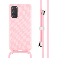 imoshion Coque design en silicone avec cordon Samsung Galaxy S20 FE - Retro Pink