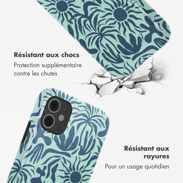 Selencia Coque arrière Vivid Tough iPhone 11 - Tropical Vibes Light Blue