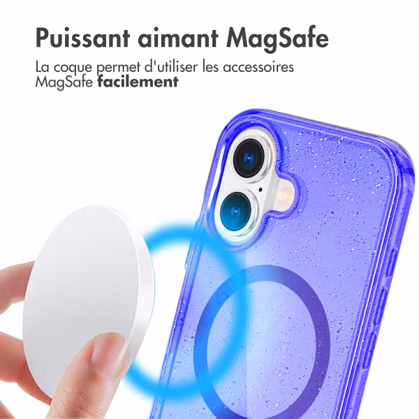 imoshion Coque Pailletée avec MagSafe Apple iPhone 17 - Violet
