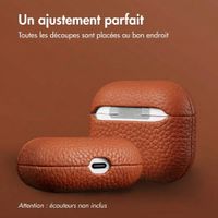 Accezz Coque en cuir véritable  Apple Airpods 3 - Cognac