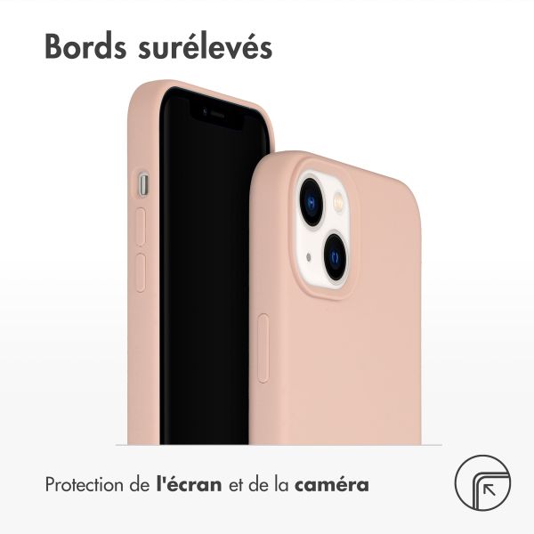 Accezz Coque Liquid Silicone iPhone 14 Plus - Rose