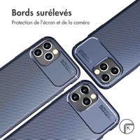 imoshion Coque silicone Carbon iPhone 12 (Pro) - Bleu