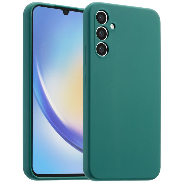 Accezz Coque Liquid Silicone Samsung Galaxy A34 (5G) - Forest Green