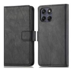 imoshion Étui de télephone portefeuille de luxe Motorola Moto G77 - Noir
