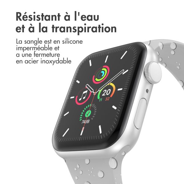 imoshion Bracelet en silicone⁺ Apple Watch Series 1 á 9 / SE (38/40/41 mm) | Series 10 (42 mm) - Fog - Taille S/M