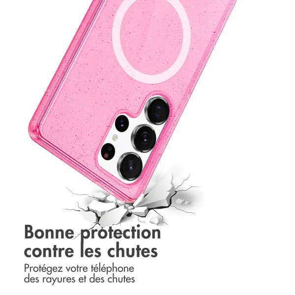 imoshion Coque Pailletée avec MagSafe Samsung Galaxy S24 Ultra - Paillettes Rose