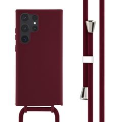 imoshion Coque en silicone avec cordon Samsung Galaxy S23 Ultra - Rouge foncé