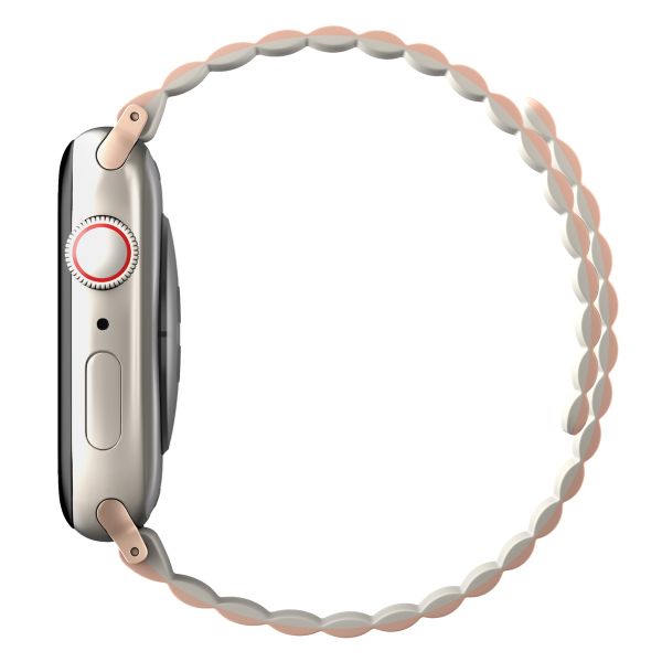 Uniq Bracelet double face Revix Apple Apple Watch Series 1 á 9 / SE (38/40/41 mm) | Series 10 (42 mm) - Blush Pink / Beige