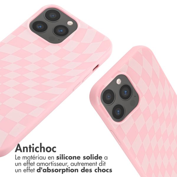 imoshion Coque design en silicone avec cordon iPhone 13 Pro Max - Retro Pink