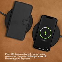 Accezz Étui de téléphone portefeuille en cuir de qualité supérieure 2 en 1 Samsung Galaxy S21 FE - Noir