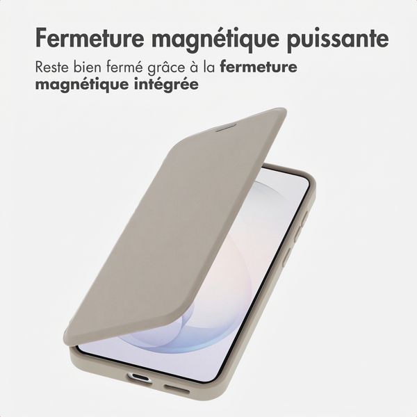 imoshion Bookcase transparente avec MagSafe Samsung Galaxy S26 - Beige