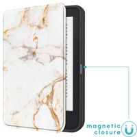 imoshion Slim Soft Sleepcover Kobo Clara 2E / Tolino Shine 4 - White Marble