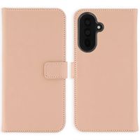 Selencia Étui portefeuille en cuir véritable Samsung Galaxy A37 (5G) - Rose clair