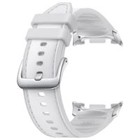 Samsung Bracelet Original Hybrid en cuir vegan Samsung Galaxy Watch 8 (40/44mm) / Classic (46mm) - White
