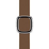 Apple Bracelet Leather Band Modern Buckle Apple Watch Series 1 t/m 9 / SE (38/40/41 mm) | Series 10 / 11 (42 mm) - Taille M - Marron
