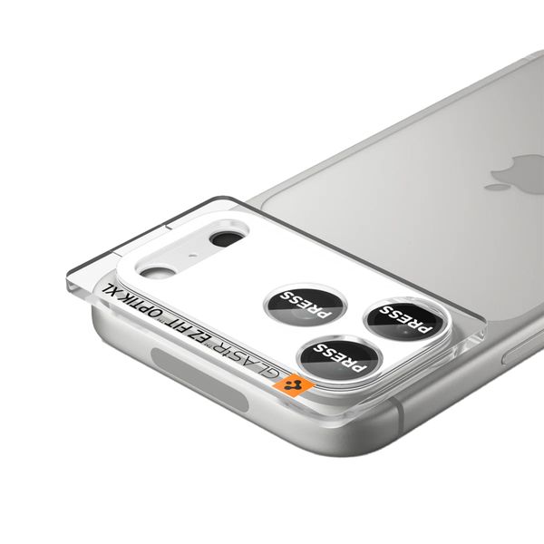Spigen GLAStR EZ Fit Optik protection caméra pour Apple iPhone 17 Pro - Silver