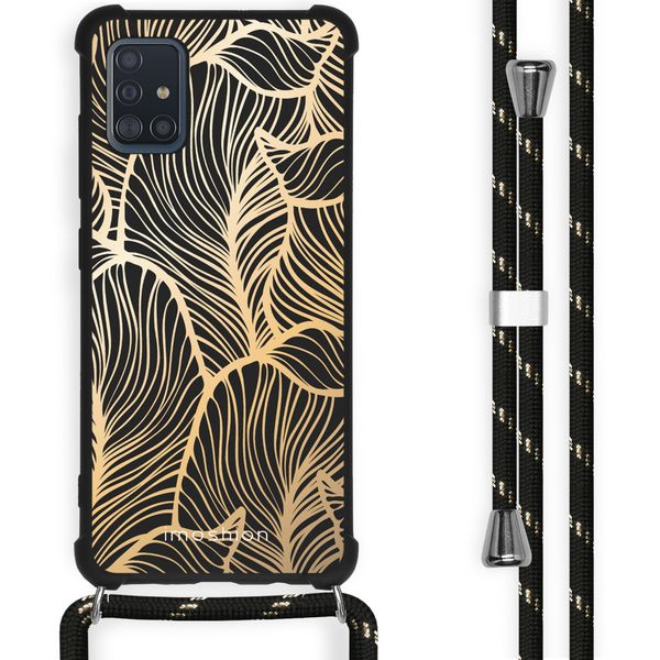 imoshion Coque Design avec cordon Samsung Galaxy A51 - Golden Leaves