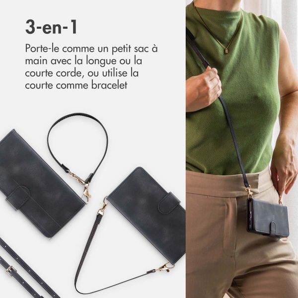 imoshion Etui de télephone portefeuille avec cordon Samsung Galaxy A56 - Noir