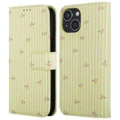 imoshion Étui de télephone portefeuille Design Apple iPhone 15 - Garden Stripes