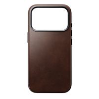 Nomad Coque arrière traditionnelle en cuir Horween avec MagSafe Apple iPhone 17 Pro - Rustic Brown