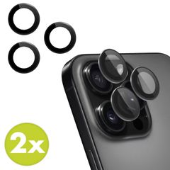 imoshion Lot de 2 protections d'objectif de caméra Apple iPhone 16 Pro / 16 Pro Max - Noir / Titanium