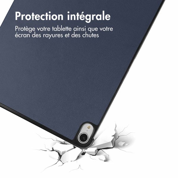 imoshion Coque tablette Trifold Apple iPad Air 11 pouces (2025) M3 / (2024) M2 / Air 5 (2022) / Air 4 (2020) - Bleu foncé