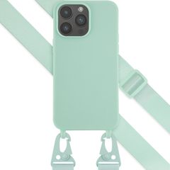 Selencia Coque silicone avec cordon amovible Apple iPhone 14 Pro Max - Turquoise