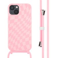 imoshion Coque design en silicone avec cordon iPhone 13 - Retro Pink