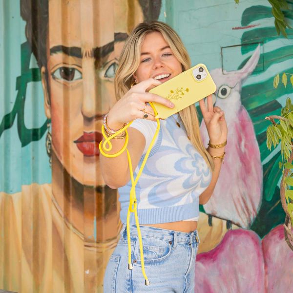 imoshion Coque design en silicone avec cordon Apple iPhone 11 Pro - Flower Yellow