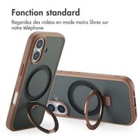 Accezz Coque Ring Stand avec MagSafe Apple iPhone 17 - Marron