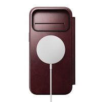 Nomad Étui de style livre folio moderne en cuir Horween avec MagSafe Apple iPhone 17 Pro Max - Burgundy