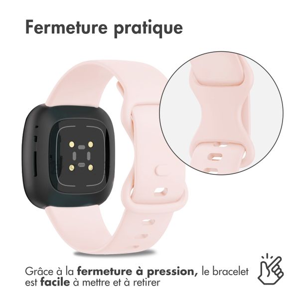 imoshion Bracelet en silicone le Fitbit Versa 4 / 3 / Sense (2) - Rose