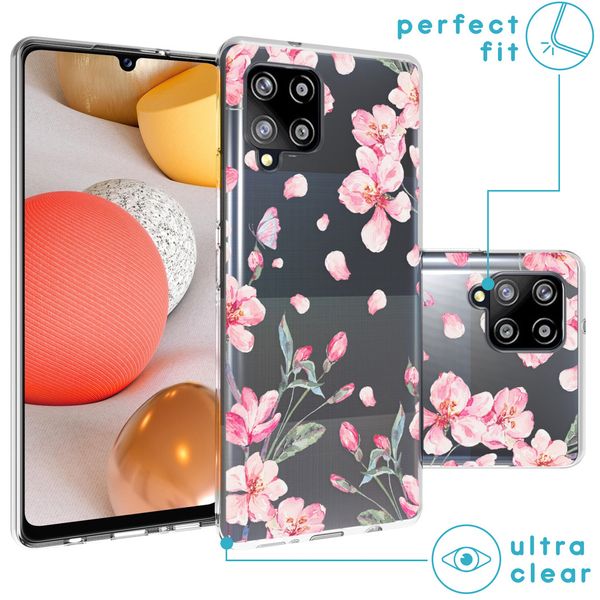 imoshion Coque Design Samsung Galaxy A42 - Fleur - Rose