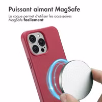 imoshion Coque arrière Color avec cordon amovible et MagSafe Apple iPhone 14 Pro Max - Raspberry