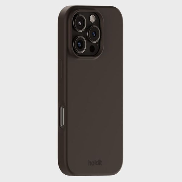 Holdit Coque Silicone Apple iPhone 16 Pro - Chocolate