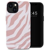 Selencia Coque arrière Vivid Apple iPhone 13 - Colorful Zebra Old Pink