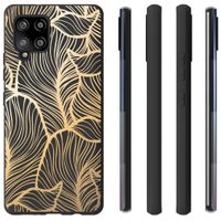 imoshion Coque Design Samsung Galaxy A42 - Feuilles / Noir