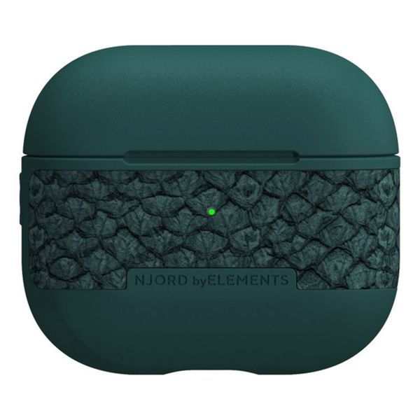 Njorð Collections Salmon Leather Case Apple AirPods 3 (2021) - Dark Green