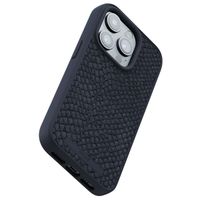 Njorð Collections Coque Salmon Leather MagSafe iPhone 15 Pro - Black