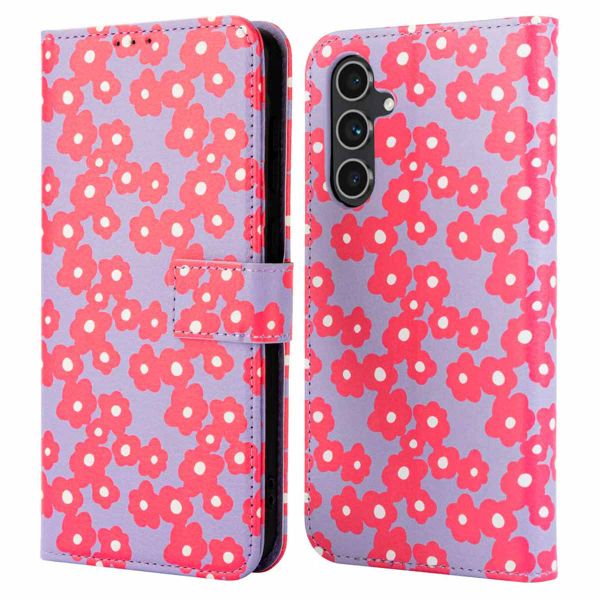 imoshion Étui de télephone portefeuille Design Samsung Galaxy A54 (5G) - Dusty Rose Blossoms