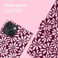 imoshion Étui de télephone portefeuille Design Apple iPhone 14 - Bloom Love Blush