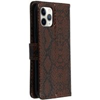 Etui de téléphone imprimé de serpent iPhone 11 Pro - Brun