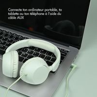 imoshion Casque filaires pour enfants - Câble AUX - Limiteur de décibels - Mint Green