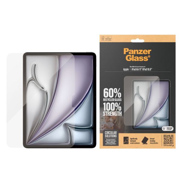 PanzerGlass Ultra Wide Fit Protection d'écran iPad 10 (2022) 10.9 pouces / iPad Air 11 pouces (2024) M2 - Transparent