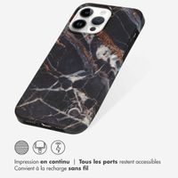 Selencia Aurora Coque Fashion Apple iPhone 14 Pro Max - Onyx Black Marble